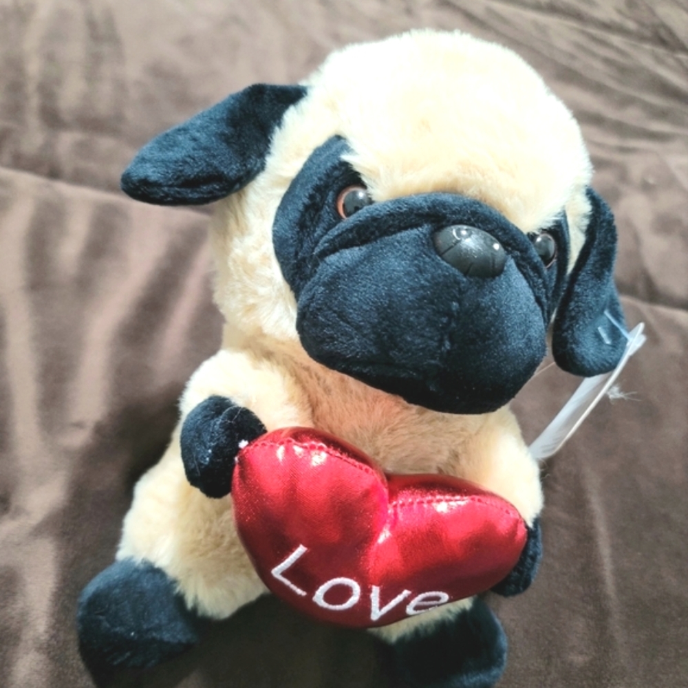 NWT Linzy Stuffed Dog Pug ❤️ Toy For Kids